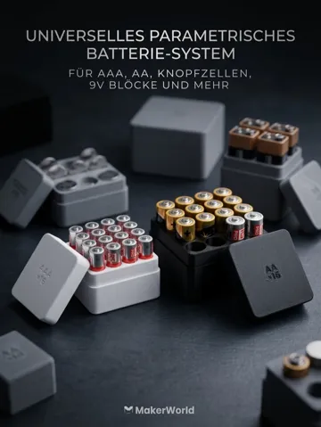 Organizador: Parametric Battery Organizer Box with Gridfinity — vista de referencia 2