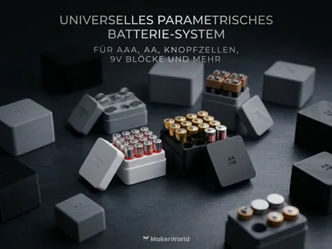 Organizador: Parametric Battery Organizer Box with Gridfinity — referencia de MakerWorld