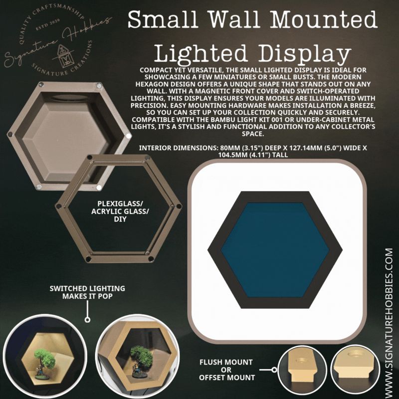 Small Wall Mounted Lighted Display
