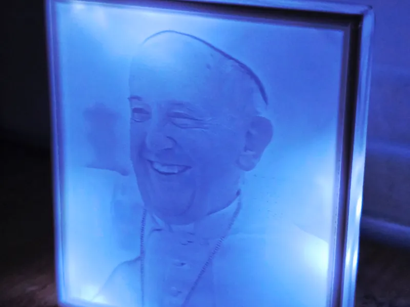 Litofania di PAPA Francesco