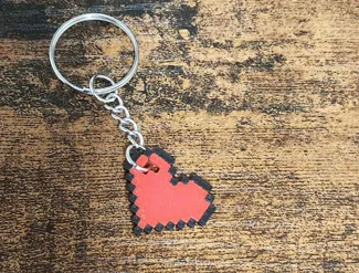Corazon 8 bits San valentin AMS llavero