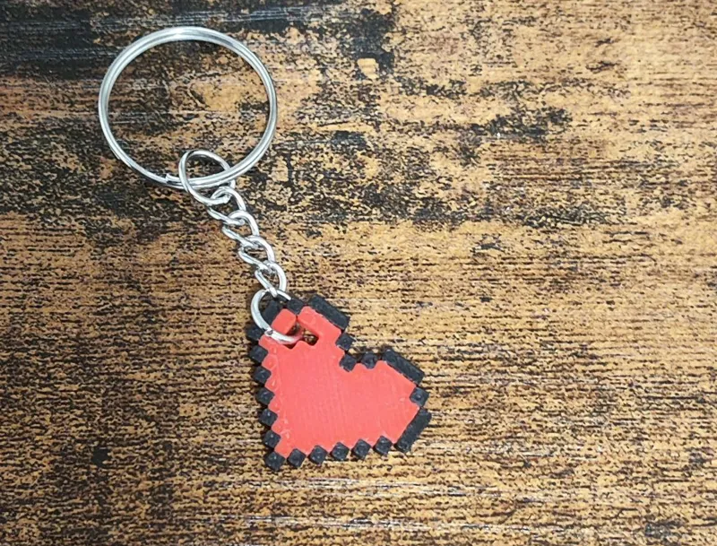 Corazon 8 bits San valentin AMS llavero