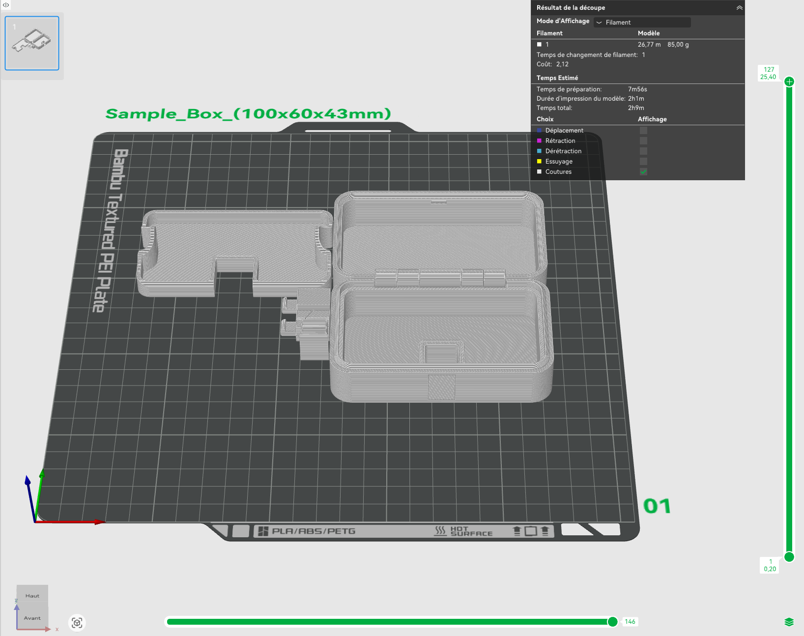 Miniatura 2 do modelo 3D Customizable Box with Level (Parametric Box)
