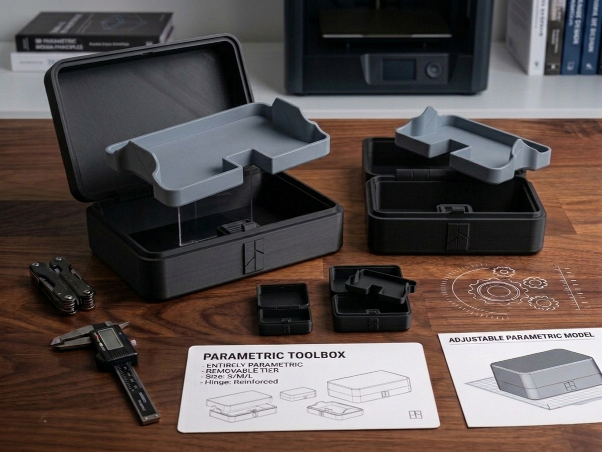Customizable Box with Level (Parametric Box)