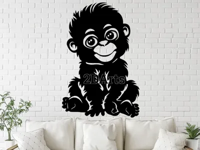 Baby Monkey – STL for 3D & Laser Cut