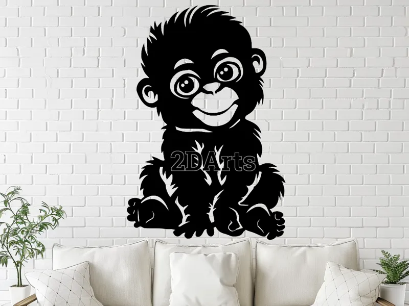 Baby Monkey – STL for 3D & Laser Cut