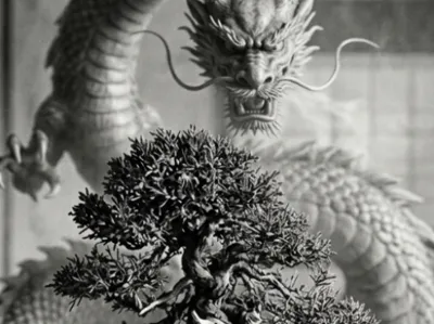 Bonsai dragon bookmark