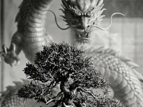 Bonsai dragon bookmark