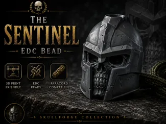 SkullForge Series – The Sentinel - Paracord Bead