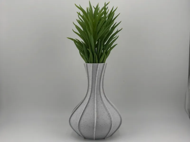 Vaso Effetto Marmo Bianco 12 cm