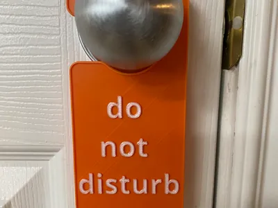 Do not disturb sign