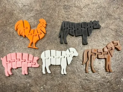 articulated farm animals