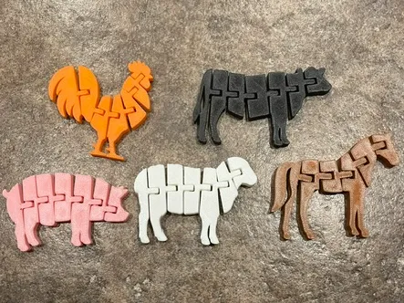 articulated farm animals
