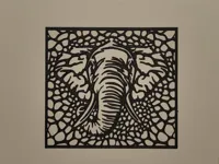 Éléphant voronoï — décoration murale — photo 1