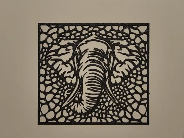 Éléphant voronoï — décoration murale