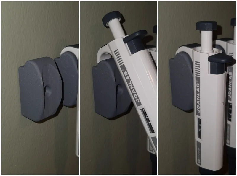 Holder for generic micropipettes (wall mounted)