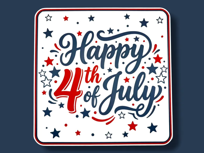 Happy 4th of July Patriotic Wall Art