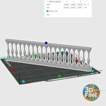 Figura decorativa: Miniature Classic Baluster Railing — vista de referencia 4