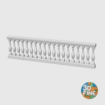 Figura decorativa: Miniature Classic Baluster Railing — vista de referencia 3