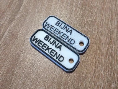 NEARLY WEEKEND keychain