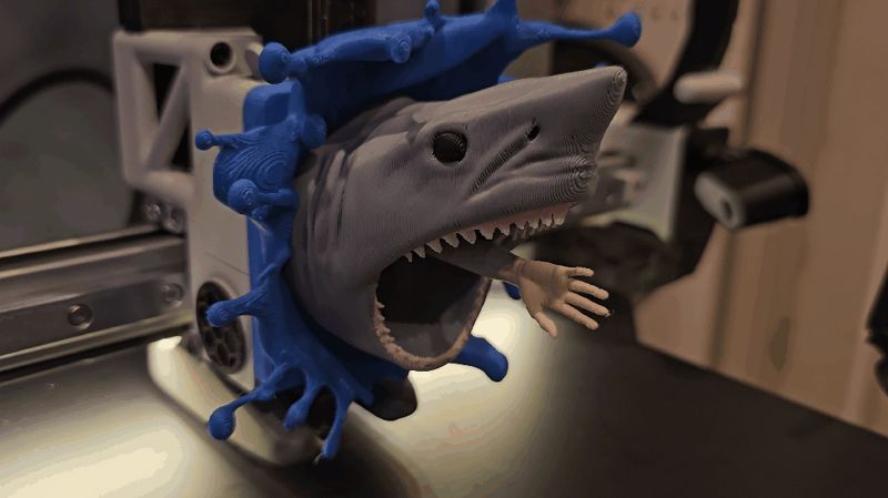 Chompy, The Shark Biting Extruder Cover