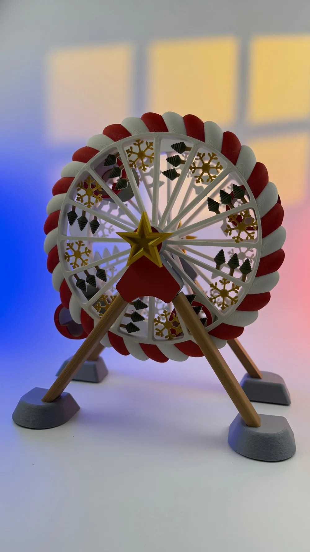 CHRISTMAS FERRIS WHEEL 2.5 - Free 3D Print Model - MakerWorld