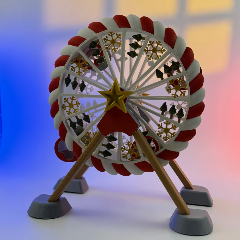 CHRISTMAS FERRIS WHEEL 2.5 - Free 3D Print Model - MakerWorld