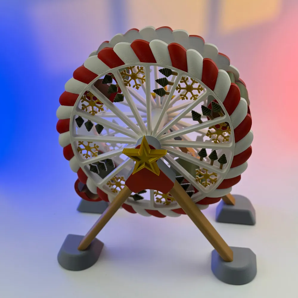 CHRISTMAS FERRIS WHEEL 2.5 - Free 3D Print Model - MakerWorld