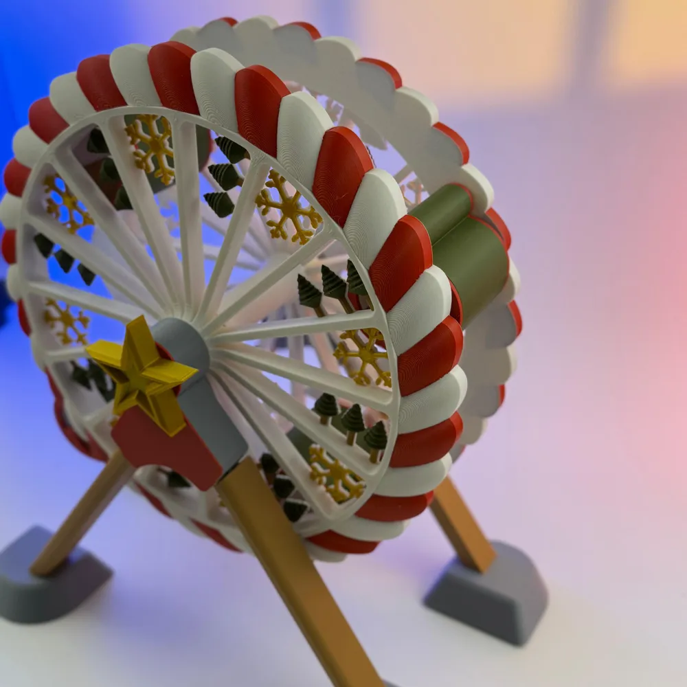 CHRISTMAS FERRIS WHEEL 2.5 - Free 3D Print Model - MakerWorld