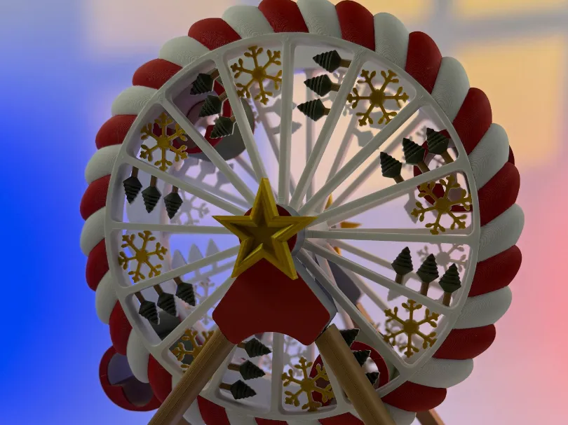CHRISTMAS FERRIS WHEEL 2.5 - Free 3D Print Model - MakerWorld