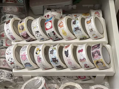 Sticker Roll Organizer Tray for 60mm OD