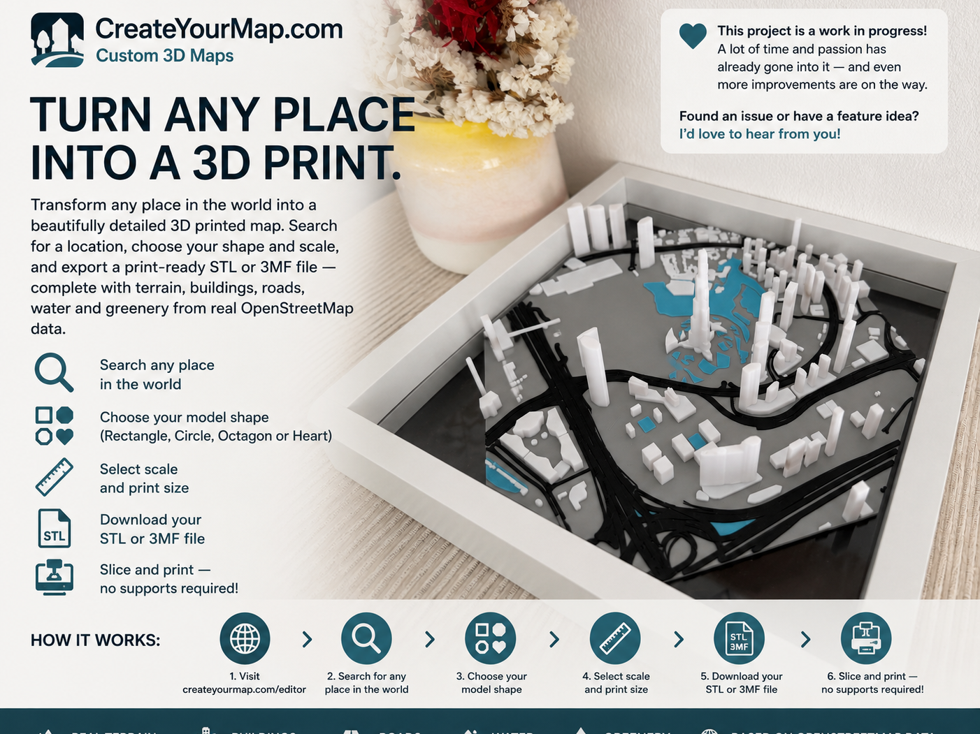 personalized 3D MAP - create your own map