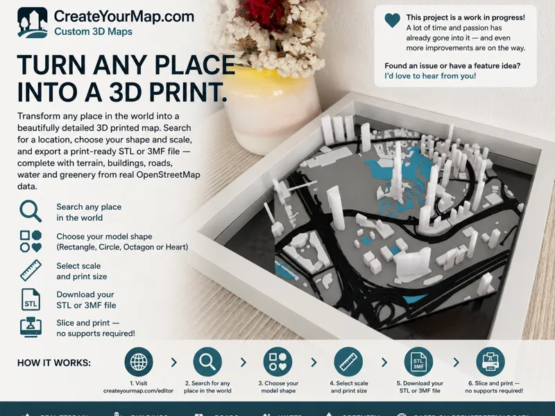 personalized 3D MAP - create your own map