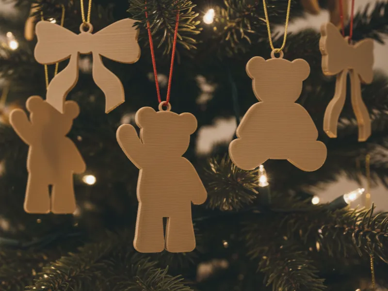Teddy Bear e Fiocchi di Natale