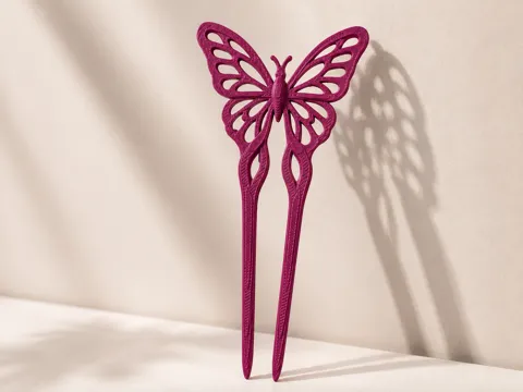 Letrero o emblema decorativo: Schmetterlings-Haarnadel – schlicht & edel Design — referencia de MakerWorld