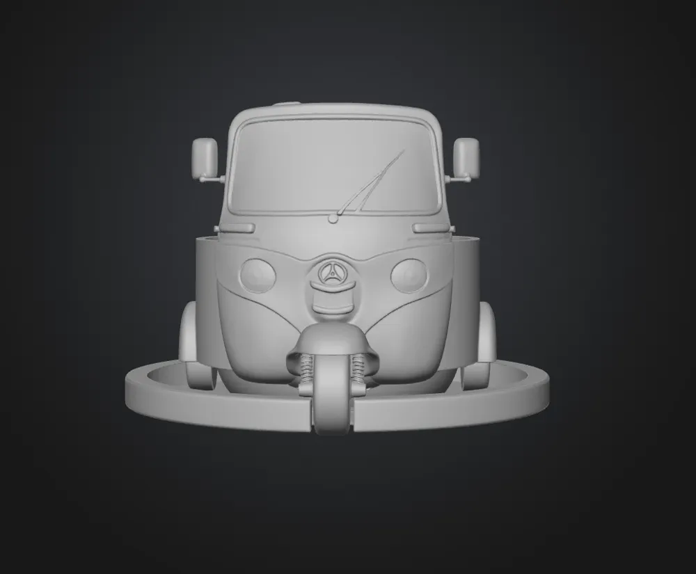 TukTuk Coffee Coaster (Auto Rickshaw) - Free 3D Print Model - MakerWorld