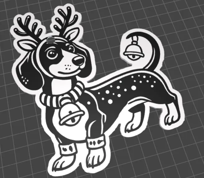 Christmas dachshund