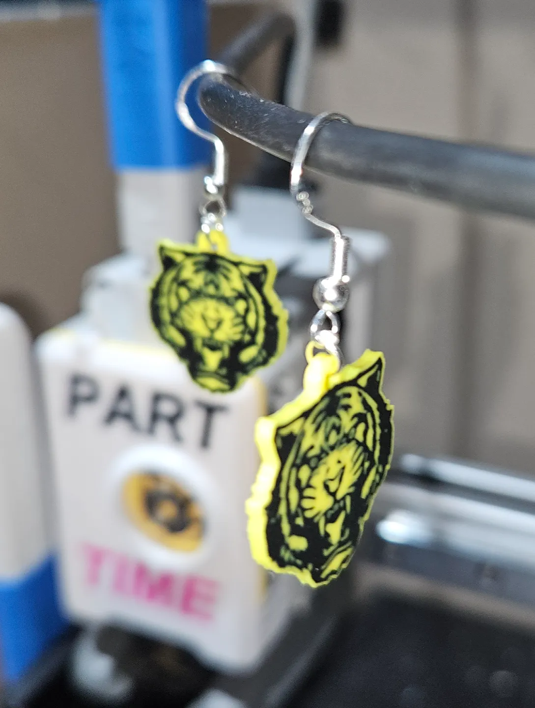 Mustard Tiger Earring view 4