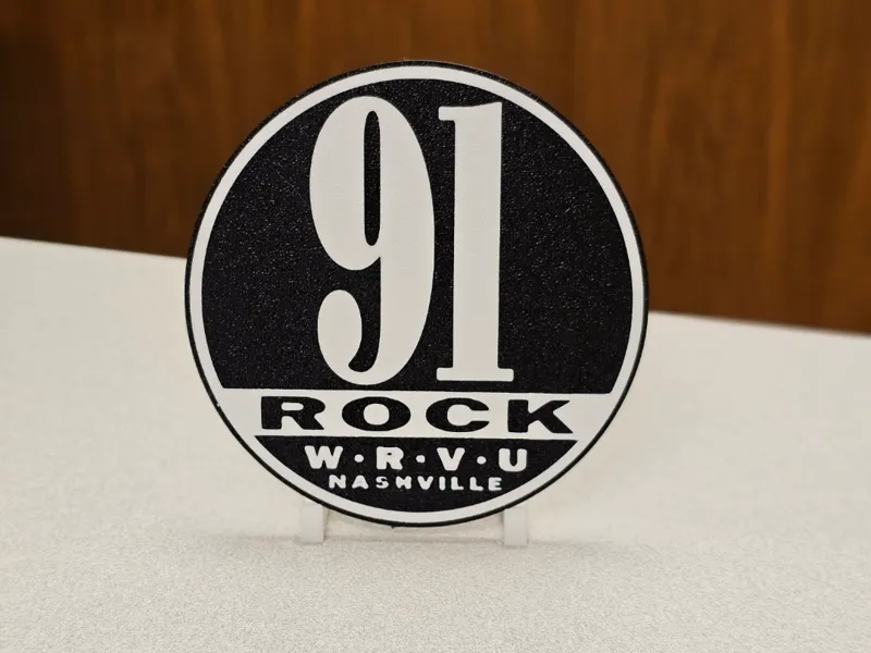 91 Rock WRVU Nashville Radio Station Coaster