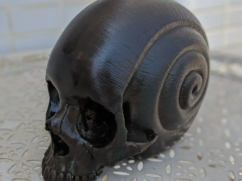 Skull Snail – 3D Printable Sculpture [HI REZ]