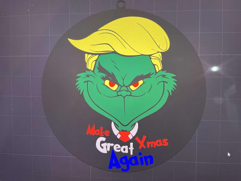 Trump Grinch Christmas Ornement