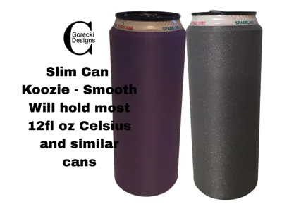 12 OZ Slim Can Koozie - Smooth