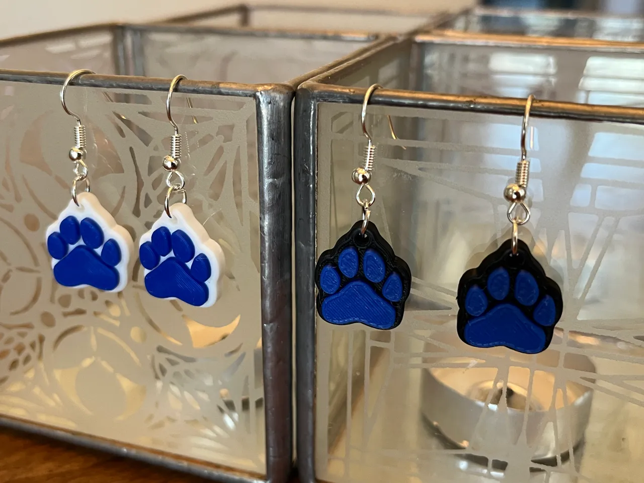 Paw Print Earrings view 4
