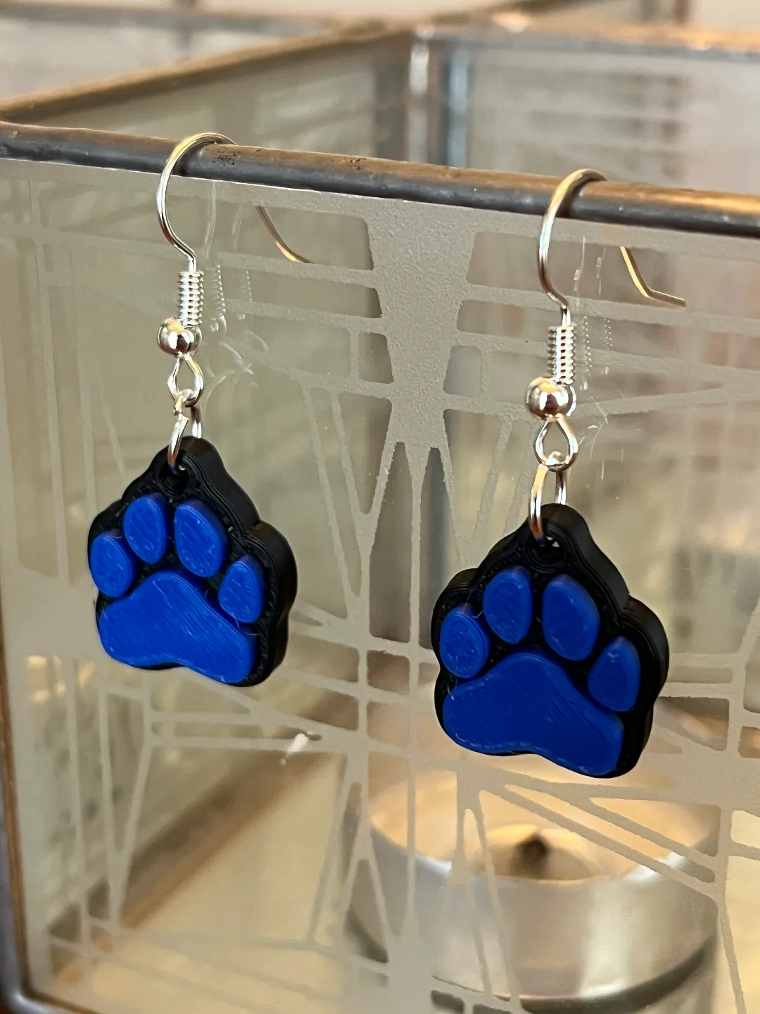Paw Print Earrings view 3