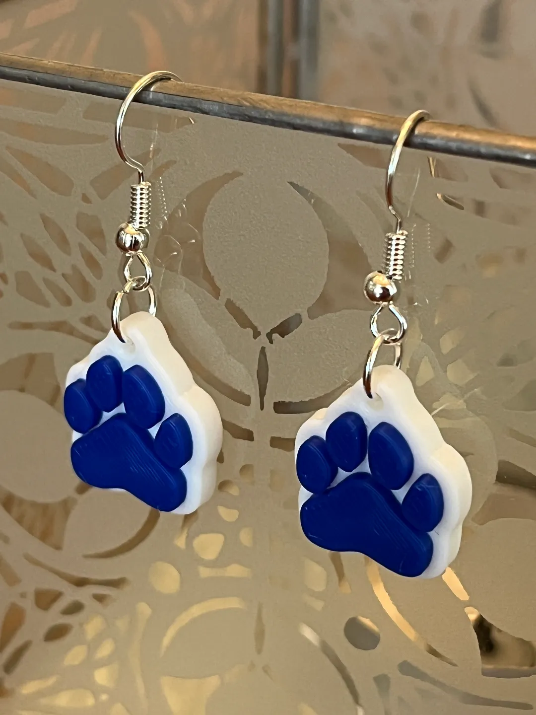 Paw Print Earrings view 2