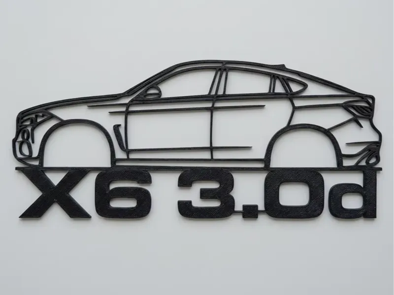 X6 F16 3.0d Wall Art Sign with Title