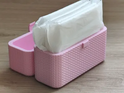 Knit-effect sanitary pad case Discreet & Elegant 
