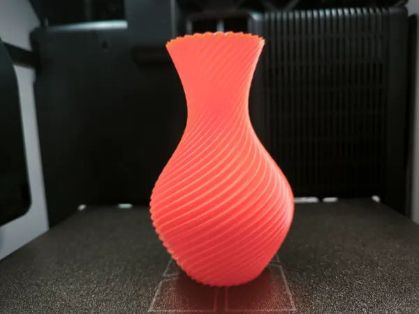 Vase spirale fluorescent