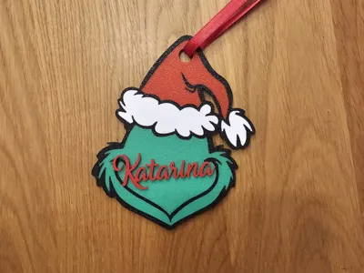 Personalized grinch ornament