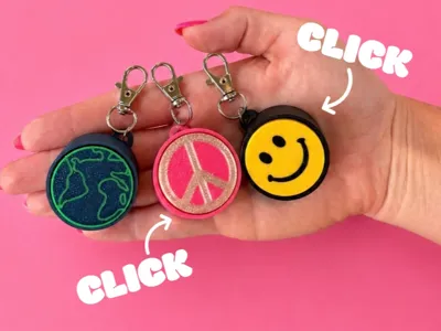 Peace, Happy, Earth Fidget Clickers 